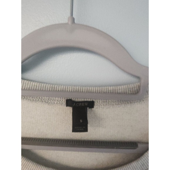 J Crew Womens S Heather gray‎ rhinestone front sweatshirt - Picture 2 of 3